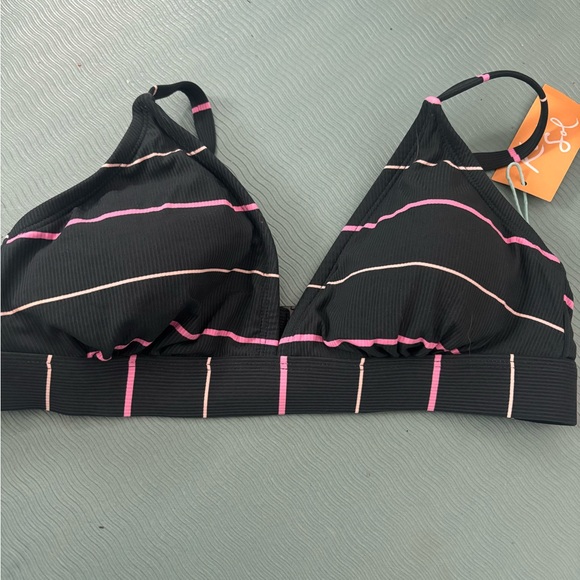 Kona Sol green and pink Bralette with Pink Accents size s nwt - Picture 3 of 5